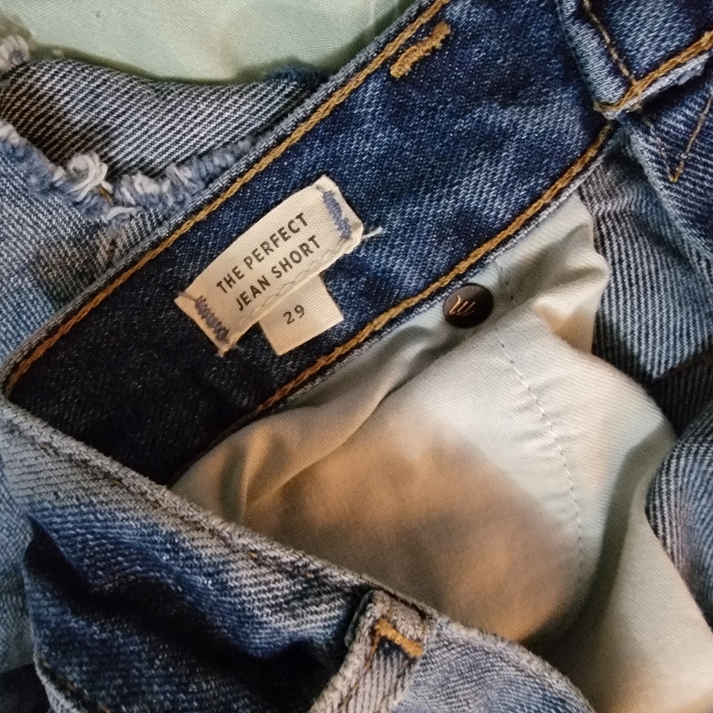 Madewell Blue Jean Shorts Cut-Off Style - Picture 2 of 8